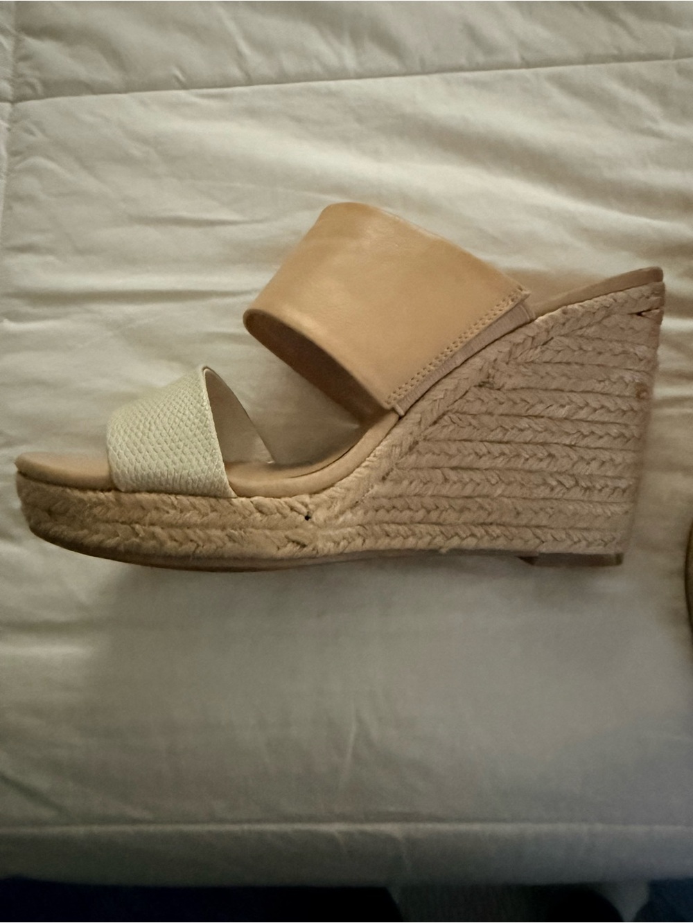 Women's Adelina Two Band A New Day Espadrille Slide Sandals Blush SZ 8